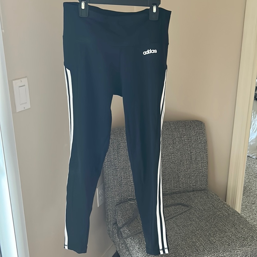 Adidas leggings with side stripes
